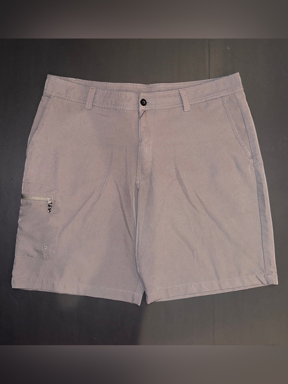 Magellan Outdoors Men's Gray Flat Front Performance Shorts